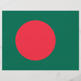 Folheto com Bandeira de Bangladesh