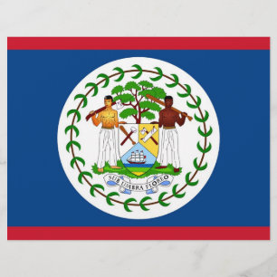 Folheto com bandeira de Belize