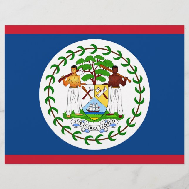 Folheto com bandeira de Belize (Frente)
