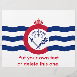 Folheto com Bandeira de Cincinnati, Ohio, EUA