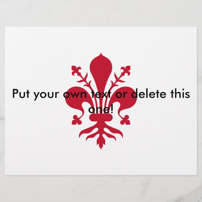 Folheto com Bandeira de Florença, Itália (Frente)