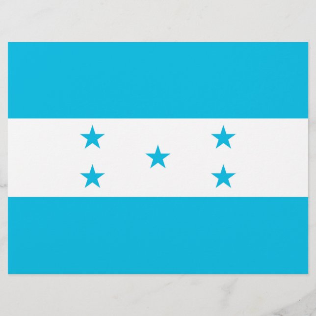 Folheto com bandeira de Honduras (Frente)