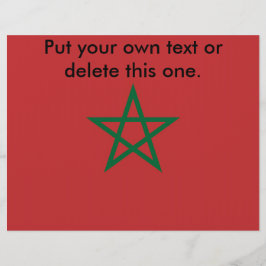 Folheto com Bandeira de Marrocos