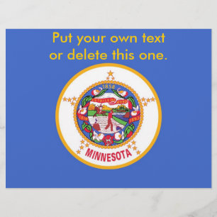 Folheto com Bandeira de Minnesota, EUA