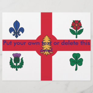 Folheto com bandeira de Montreal, Canadá