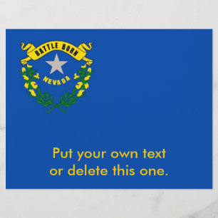 Folheto com Bandeira de Nevada, EUA