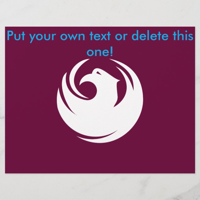 Folheto com bandeira de Phoenix, Arizona (Frente)