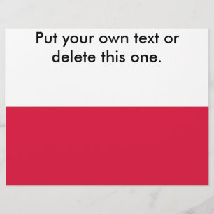 Folheto com bandeira de Polônia