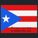 Folheto com Bandeira de Porto Rico, EUA<br><div class="desc">Folheto com Bandeira de Porto Rico,  Estados Unidos da América Este produto é personalizável.</div>