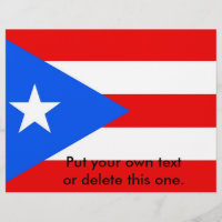 Folheto com Bandeira de Porto Rico, EUA