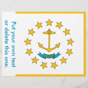 Folheto com Bandeira de Rhode Island, EUA
