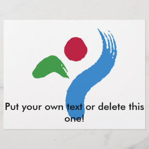 Folheto com Bandeira de Seul, Coreia do Sul