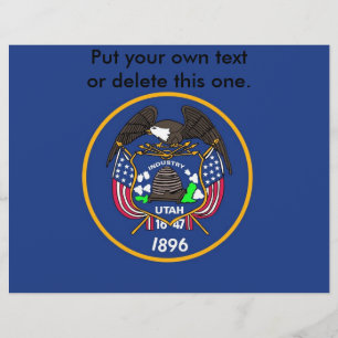 Folheto com Bandeira de Utah, EUA