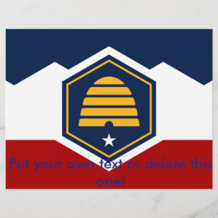 Folheto com Bandeira de Utah, EUA