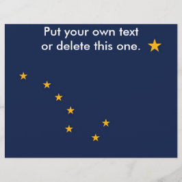 Folheto com Bandeira do Alasca, EUA