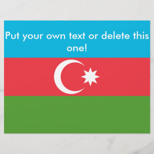 Folheto com bandeira do Azerbaijão
