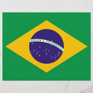 Folheto com Bandeira do Brasil