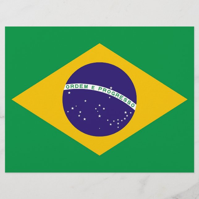 Folheto com Bandeira do Brasil (Frente)