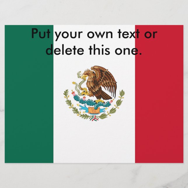 Folheto com Bandeira do México (Frente)