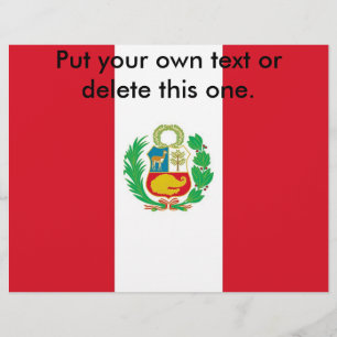 Folheto com Bandeira do Peru