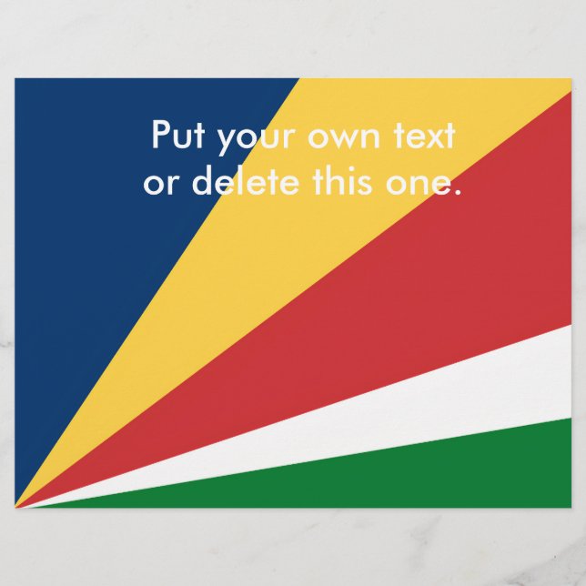 Folheto com Design das Cores das Seicheles (Frente)