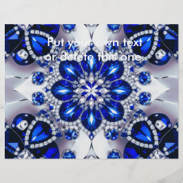 Folheto com Design de cor branca azul