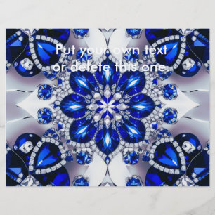 Folheto com Design de cor branca azul