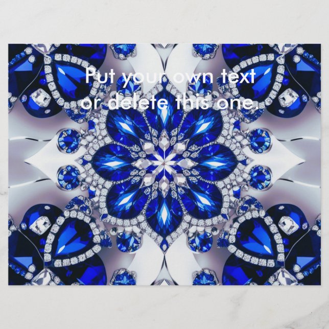 Folheto com Design de cor branca azul (Frente)