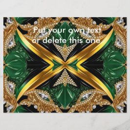 Folheto com Design de cores jamaicanas