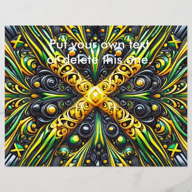 Folheto com Design de cores jamaicanas (Frente)