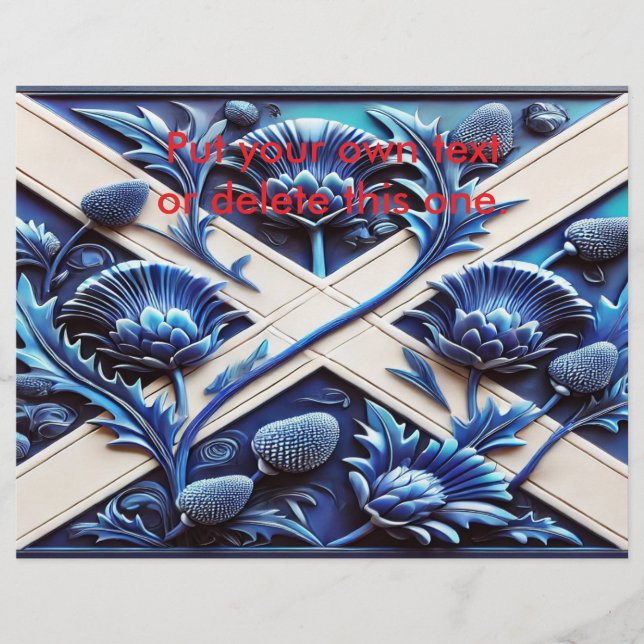 Folheto com Design de Thistles Escocês (Frente)