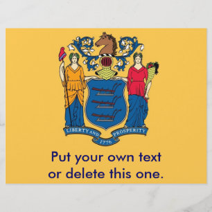 Folheto com Flag of New Jersey, EUA