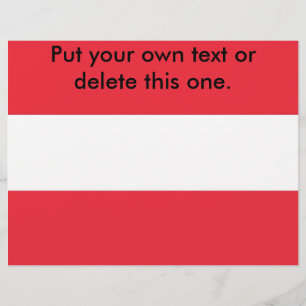 Folheto com pavilhão da Áustria