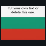 Folheto com pavilhão da Bulgária<br><div class="desc">Promovam a vossa mensagem com o nosso passageiro exclusivo com a bandeira da Bulgária! Feito com muita atenção aos detalhes, este folheto é mais do que uma ferramenta informativa; é uma celebração do patrimônio e orgulho cultural da Bulgária. O design de olhar mostra com destaque as cores vibrantes da bandeira...</div>