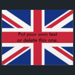 Folheto com pavilhão do Reino Unido<br><div class="desc">Folheto com bandeira do Reino Unido. Este produto é personalizável.</div>