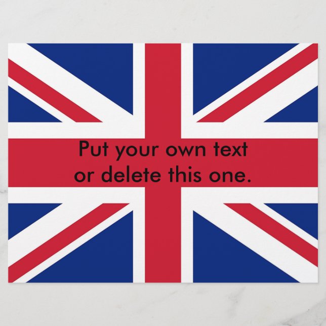 Folheto com pavilhão do Reino Unido (Frente)