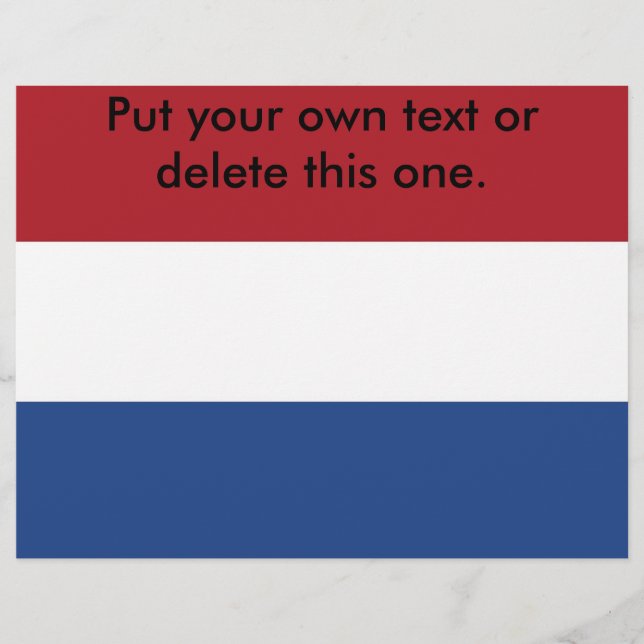 Folheto com pavilhão dos Países Baixos (Frente)