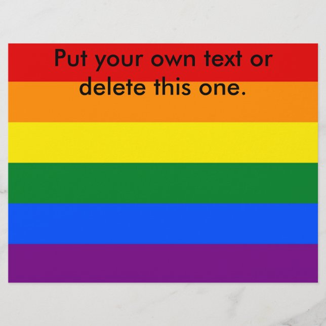 Folheto com Sinalizador LGBT Arco-Íris (Frente)