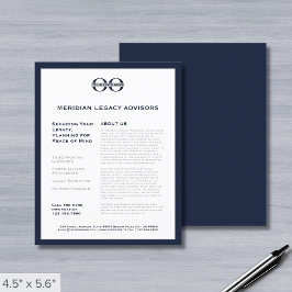 Folheto comercial com logotipo