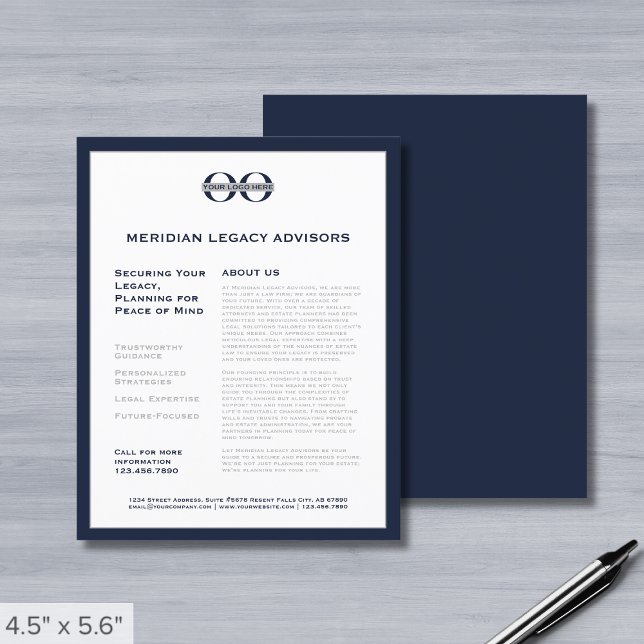 Folheto comercial com logotipo (Criador carregado)