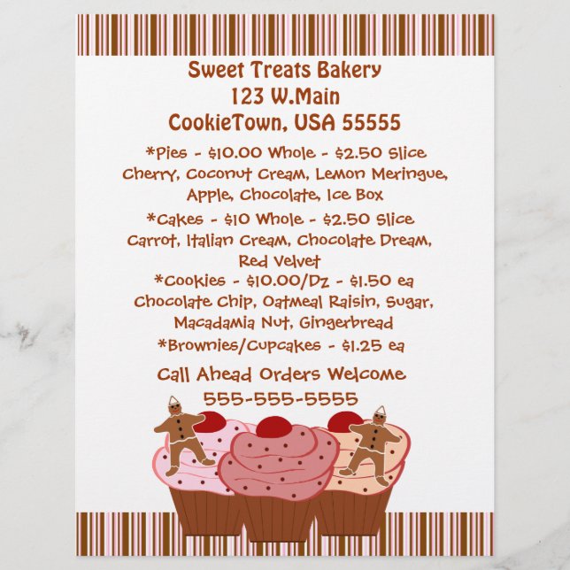 Folheto comercial da Bakery (Frente)