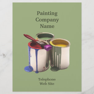 Folheto comercial do contratante de pintura