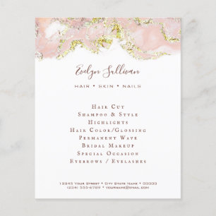 Folheto cor-de-rosa com Design