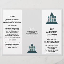 Folheto da Lista de Preços do Menu Simples para Lo