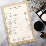 Folheto da Lista de Preços do Salão de Glitter Dou<br><div class="desc">Moderno,  ouro,  brilho,  salão,  folheto da lista de preços. Edite seu produto em alguns minutos adicionando seus dados. Você pode alterar a fonte/cor/posição por "mais personalização".</div>