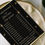 Folheto da Lista de Preços Dourada e Preta Elegant<br><div class="desc">Folheto de Lista de Preços Dourado e Preto Elegante.</div>