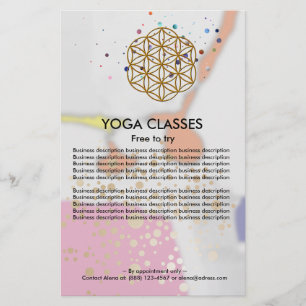 Folheto das classes Yoga