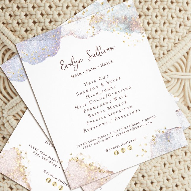 Folheto das formas de aquarela com brilho (Criador carregado)