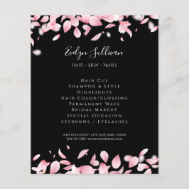 Folheto das pétalas em queda