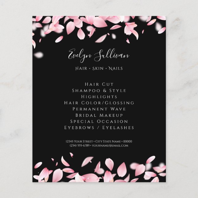 Folheto das pétalas em queda (Frente)